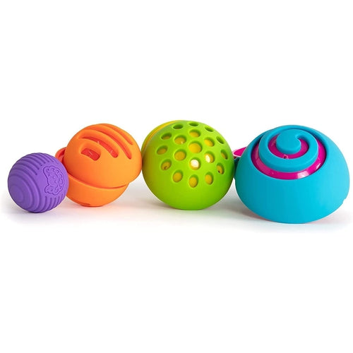 Oombee Ball |  Grasping Toy Chain - Connected Uniquely Textured Balls for Sensory Development | by Fat Brain US for Kids age 6m+
