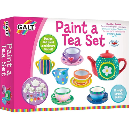 Paint A Tea Set | Design and Color Your Miniature Ceramic Tea Set | Art & Craft Kit by Galt UK for Kids, Ages 5+