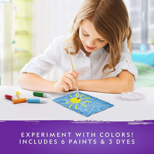 Paper Making Crafting Kit | Create 10 Colorful Sheets | Art and Craft set by National Geographic US | Age 10+