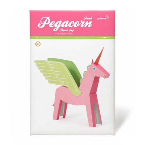 Pegacorn - Pink / White Blue - Paper Art Kit, by Pukaca PT | Age 6+