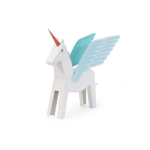 Pegacorn - Pink / White Blue - Paper Art Kit, by Pukaca PT | Age 6+