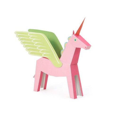 Pegacorn - Pink / White Blue - Paper Art Kit, by Pukaca PT | Age 6+