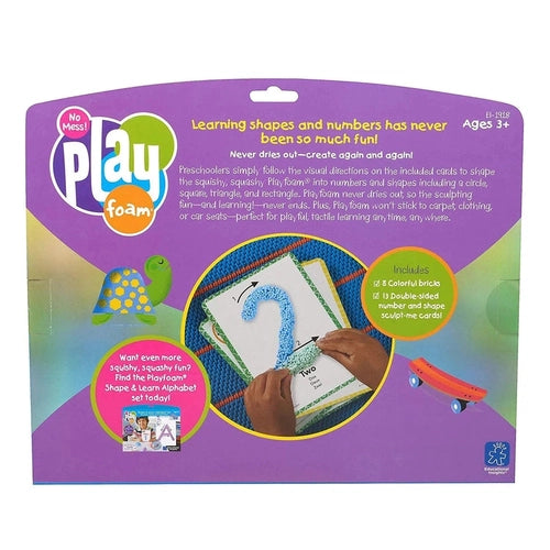 Playfoam® Shape & Learn Numbers Set | بطاقات غير سامة وحسية وتشكيلية وبطاقات فلاش | مجموعة Art and Craft من طرف Educational Insights US | سن 3+