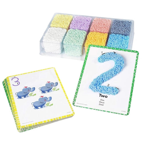 Playfoam® Shape & Learn Numbers Set | Non-Toxic, Sensory, Shaping Fun, and Flash Cards | Art and Craft set by Educational Insights US | Age 3+
