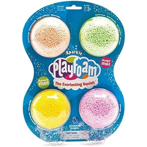 Playfoam® Sparkle - 4 Pack | Non-Toxic Foam, Sensory, and Shaping Fun | Art and Craft set by Educational Insights US | Age 3+