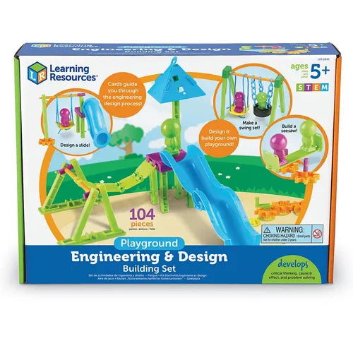 Playground Engineering & Design Building Set | 104 pcs STEM Kit by Learning Resources for Kids Age 3+