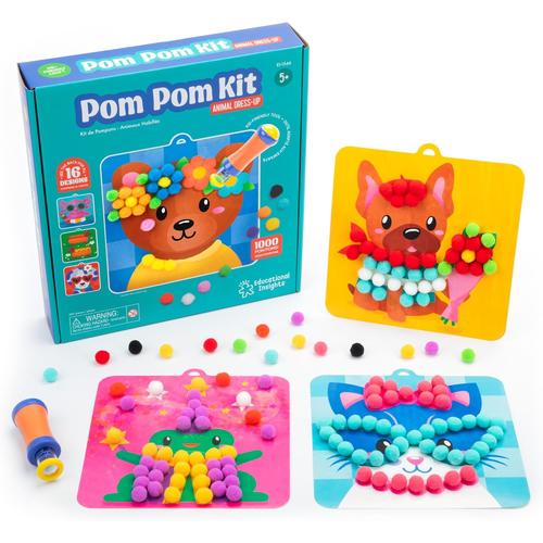 Educational Insights Pom Pom Kit | Art and Craft Toy Set for Kids Age 5+