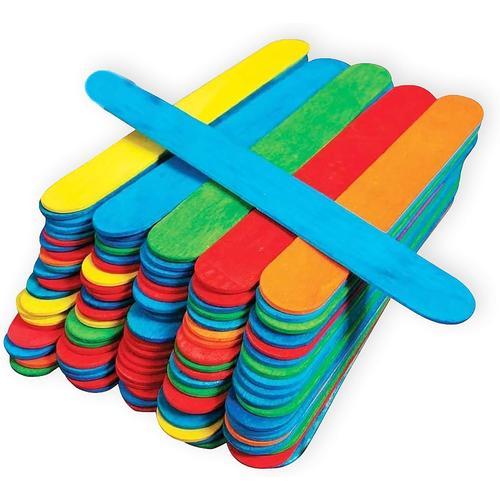 Popsicle Sticks 4.5 inches - Multi Color Wooden Ice Cream Sticks | Art / Craft set for kids Age 3+