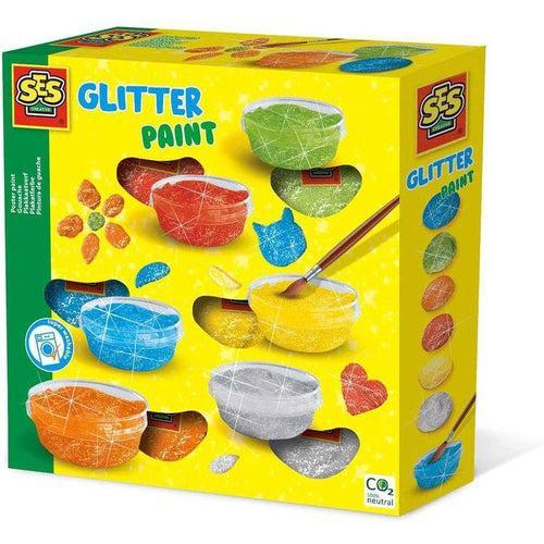 Poster Paint, Bright Glitter 6 X 45 ml | Arts & Cratfs Set by SES Creative NL | Age 3+