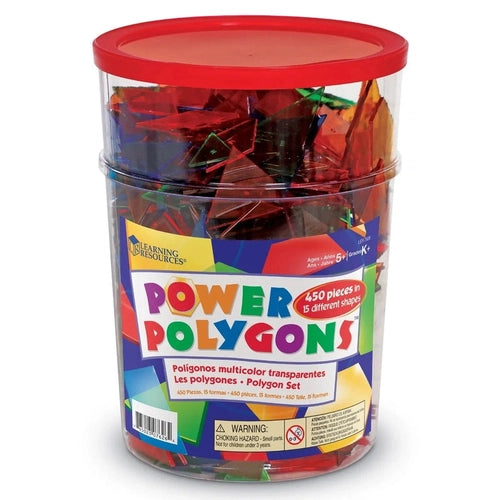 Power Polygons | 450 Polygon Shapes for Early Geometry Skills | Math Set by Learning Resources US for Kids age 5+