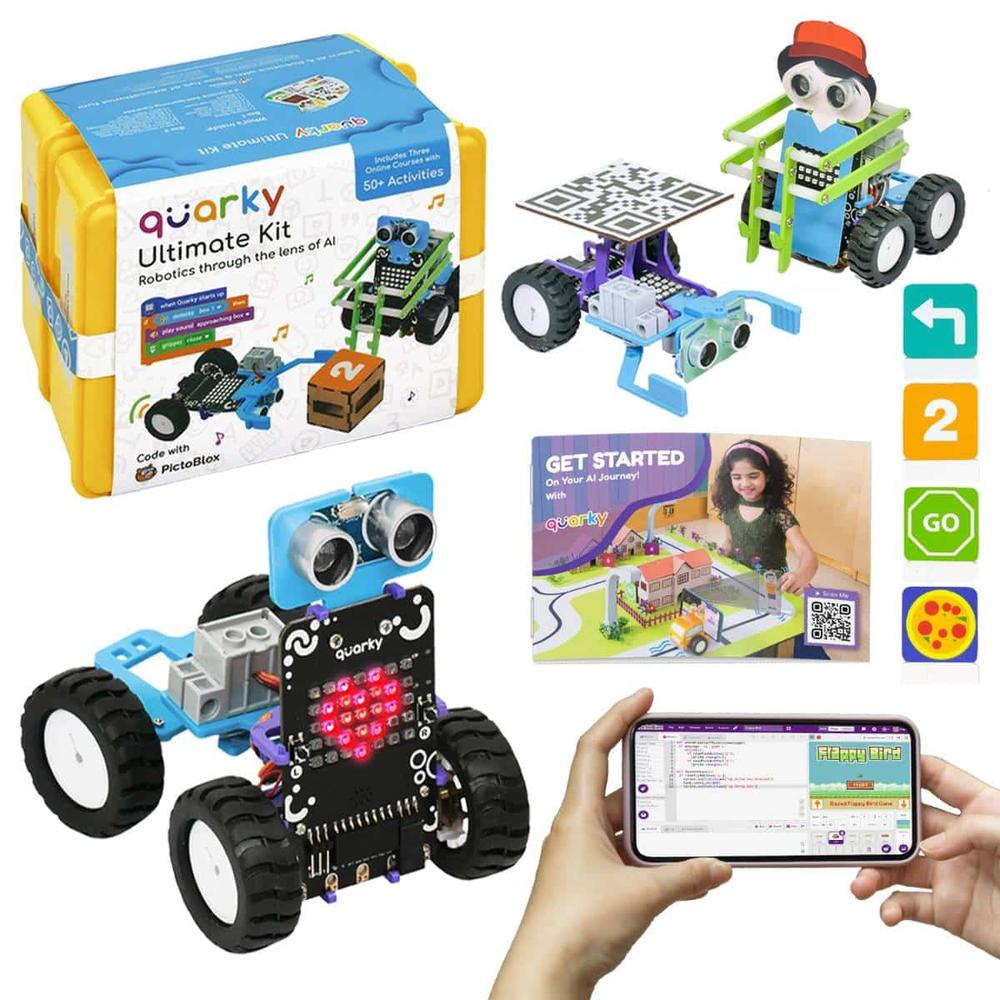 Quarky Ultimate Robot | AI Robotics STEM Kit by STEMpedia for Kids Ages 8+