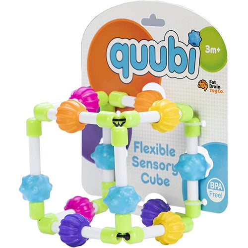 Quubi by Fat Brain Toys | 3 ماہ سے زیادہ عمر کے بچوں کے لیے ابتدائی نشوونما اور تعلیمی بچوں کا کھلونا۔ 