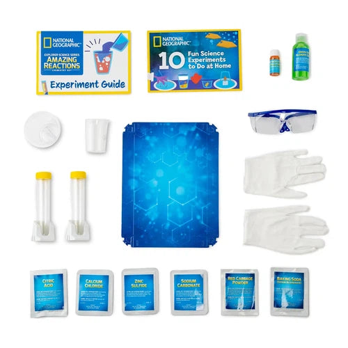 National Geographic Amazing Reactions Chemistry Kit | Science Educational Set for Kids Age 8+