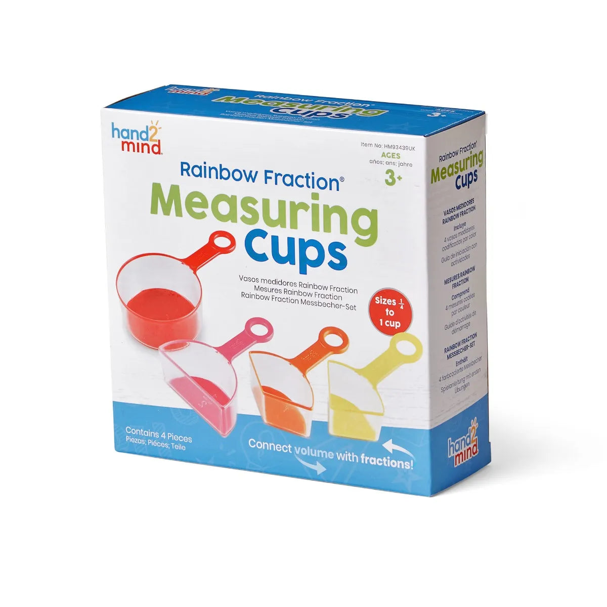Rainbow Fraction Measuring Cups - HM93439-UK | Classroom Math Set by Learning Resources for kids Age 3+