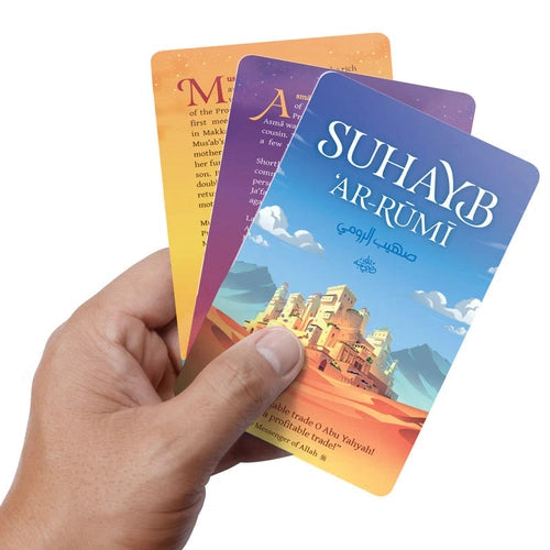 Sahaba Cards | 34 well-known and legendary Companions | Islamic flashcards by LearningRoots UK | Age 3+