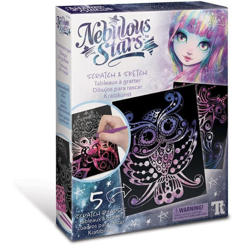 Scratch & Sketch, 5 Scratch Boards | Art & Craft set by Nebulous Stars CA | Ages 7+
