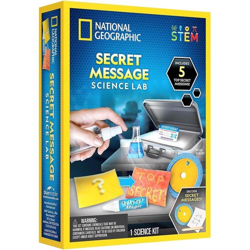 Secret Message Science Lab - RTCHEMSPYINT |  Top-Secret Missions and Hidden Codes Set by National Geographic for Kids Ages 8+