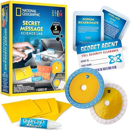 Secret Message Science Lab - RTCHEMSPYINT |  Top-Secret Missions and Hidden Codes Set by National Geographic for Kids Ages 8+