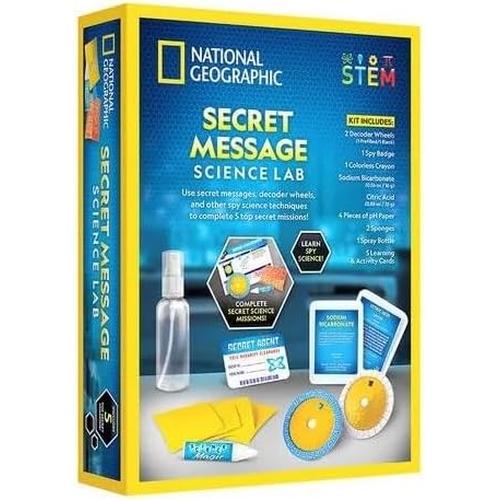 Secret Message Science Lab - RTCHEMSPYINT |  Top-Secret Missions and Hidden Codes Set by National Geographic for Kids Ages 8+