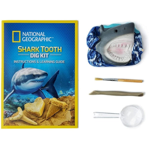 Shark Tooth Dig KIT | Science Set by National Geographic | Age 8+