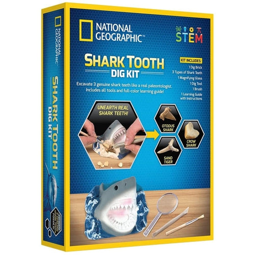 Shark Tooth Dig KIT | Science Set by National Geographic | Age 8+