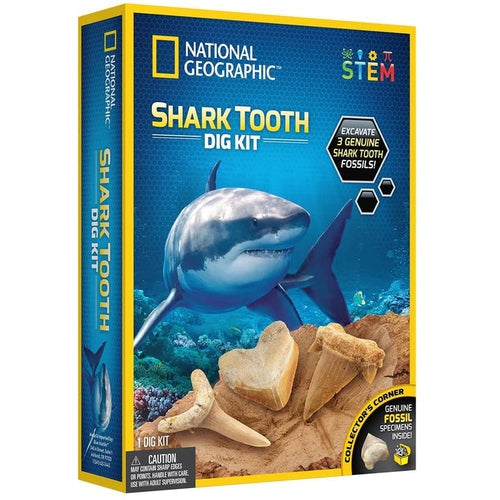 Shark Tooth Dig KIT | Science Set by National Geographic | Age 8+