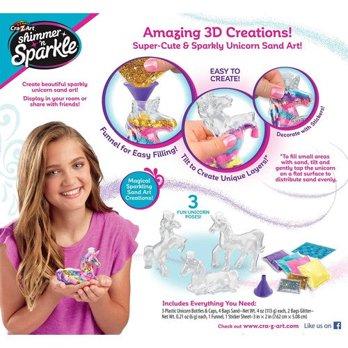 Shimmer ’N Sparkle - Sparkling Unicorn Sand Art Creations | Art and Craft Set by Cra-Z-Art for Kids Age 6+