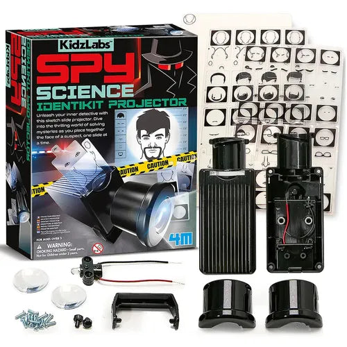 4M Kidzlabs / Identikit Projector Spy Kit - 03468 | Science Educatiobal Set for Kids 5+