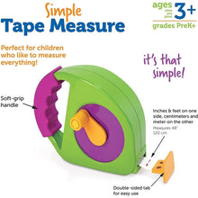 Load image into Gallery viewer, Simple Tape Measure | Math Set by Learning Resources US | Age 3+
