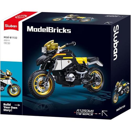 Sluban R1250 GS Motorcycle | 200 pcs Bricks Construction toy for Kids Age 10+