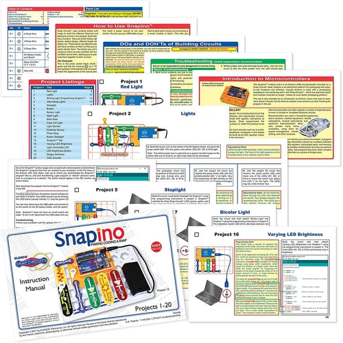 Snap Circuits® Snapino™ - Making Coding A Snap - Enjoy 20 Arduino projects | SC-SNAPINO by Elenco | Age 12+