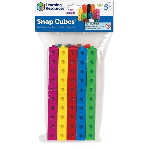 Snap Cubes Set Of 100 - LER7584 | Math Set by Learning Resources US | Age 5+