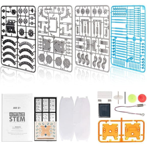 Solar Robot 12-in-1 + Cutter | 190 Pieces DIY Building Science Experiment Puzzle Kit for Kids Age 8+