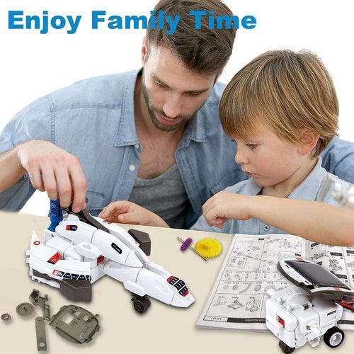 Space Solar Robot + Cutter | 6-in-1 DIY Building Science Experiment Puzzle Kit | Age 8+