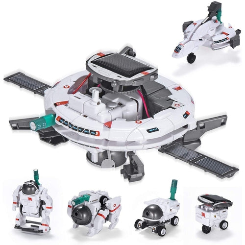 Space Solar Robot + Cutter | 6-in-1 DIY Building Science Experiment Puzzle Kit | Age 8+