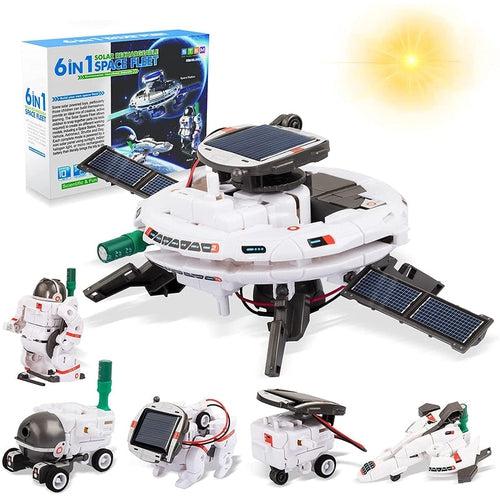 Space Solar Robot + Cutter | 6-in-1 DIY Building Science Experiment Puzzle Kit | Age 8+