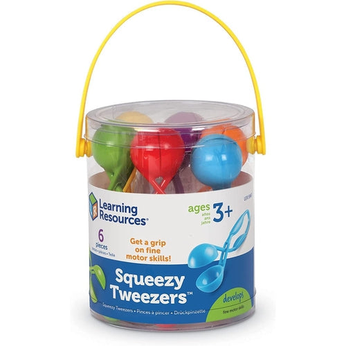 Squeezy Tweezers | Set of 6 Multicolor Tweezers | Fine Motor Skills Set by Learning Resources US | Age 3+