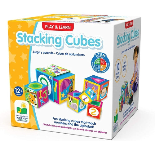 Stacking Cubes - Mind Building Developmental Toy  | Montessori set by The Learning Journey for Kids age 1+