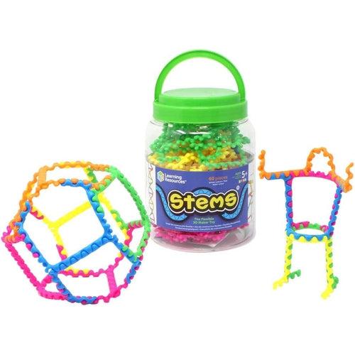 تنوں (60 کا ٹب) - لچکدار 3D بنانے والا کھلونا | 5+ سال کی عمر کے بچوں کے لیے سیکھنے کے وسائل US کے ذریعے تعمیر کا سیٹ 