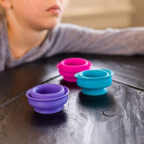 Suction Kupz - Stack, roll, stick, and sip cups  | Montessori set by Fat Brain US for Kids age 1+
