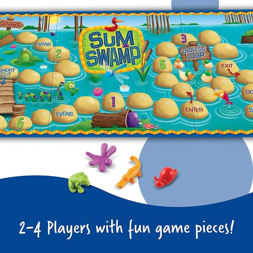 Sum Swamp, 8 Pieces Board Game | Math Set by Learning Resources US | Age 5+