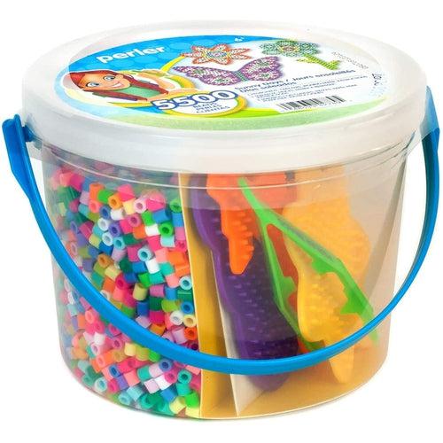 Sunny Days - Bright Color Fuse Bead Bucket, 5504 pcs, Craft Set by Perler US | Age 6+