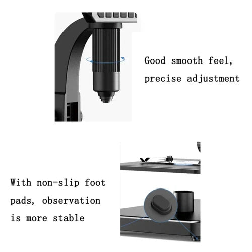 Digital Microscope 2000X with 7 Inch high-definition display and dual lens | Science Educational Set for all