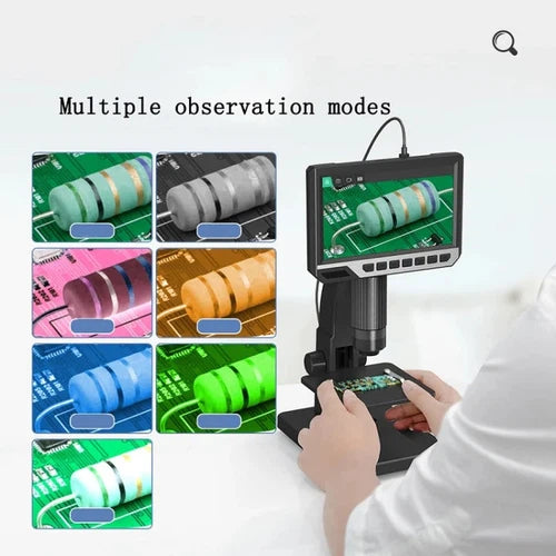 Digital Microscope 2000X with 7 Inch high-definition display and dual lens | Science Educational Set for all
