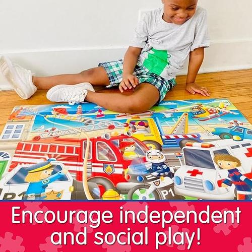 The Learning Journey Floor Puzzles Emergency Rescue Jumbo | Construction Toy Set for Kids Age 3+