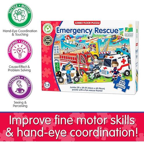The Learning Journey Floor Puzzles Emergency Rescue Jumbo | Construction Toy Set for Kids Age 3+