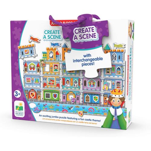 The Learning Journey - Puzzle Doubles! Create A Scene - Castle | Construction Toy Set for Kids Age 3+