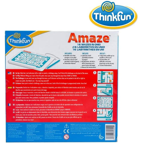 ThinkFun Amaze - 16 Mazes Challenge | Educational Set for Kids Age 8+