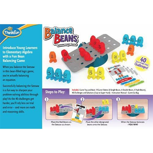 ThinkFun Balance Beans - Seesaw Logic and Math Game | Educational Set for Kids Age 5+