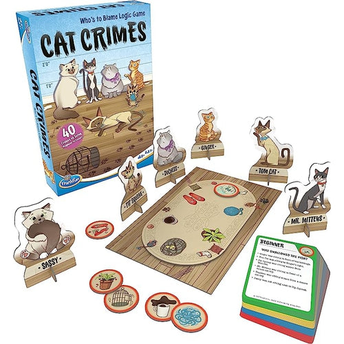 ThinkFun Cat Crimes Brain Game | Educational Set for Kids Age 8+